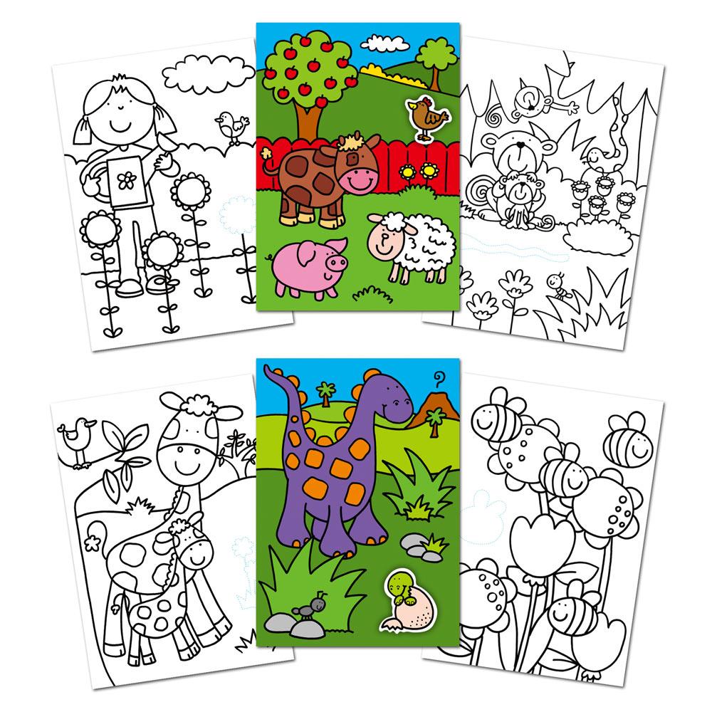 First Sticker Colouring Book